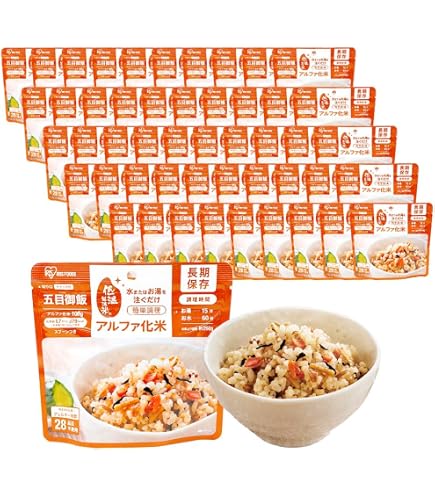 アイリスオーヤマ アルファ米 きのこご飯 50食セット 非常食 5年保存 備蓄 Amazon.co.jp: アイリスオーヤマ(IRIS OHYAMA) 非常食 (製造から) 5年